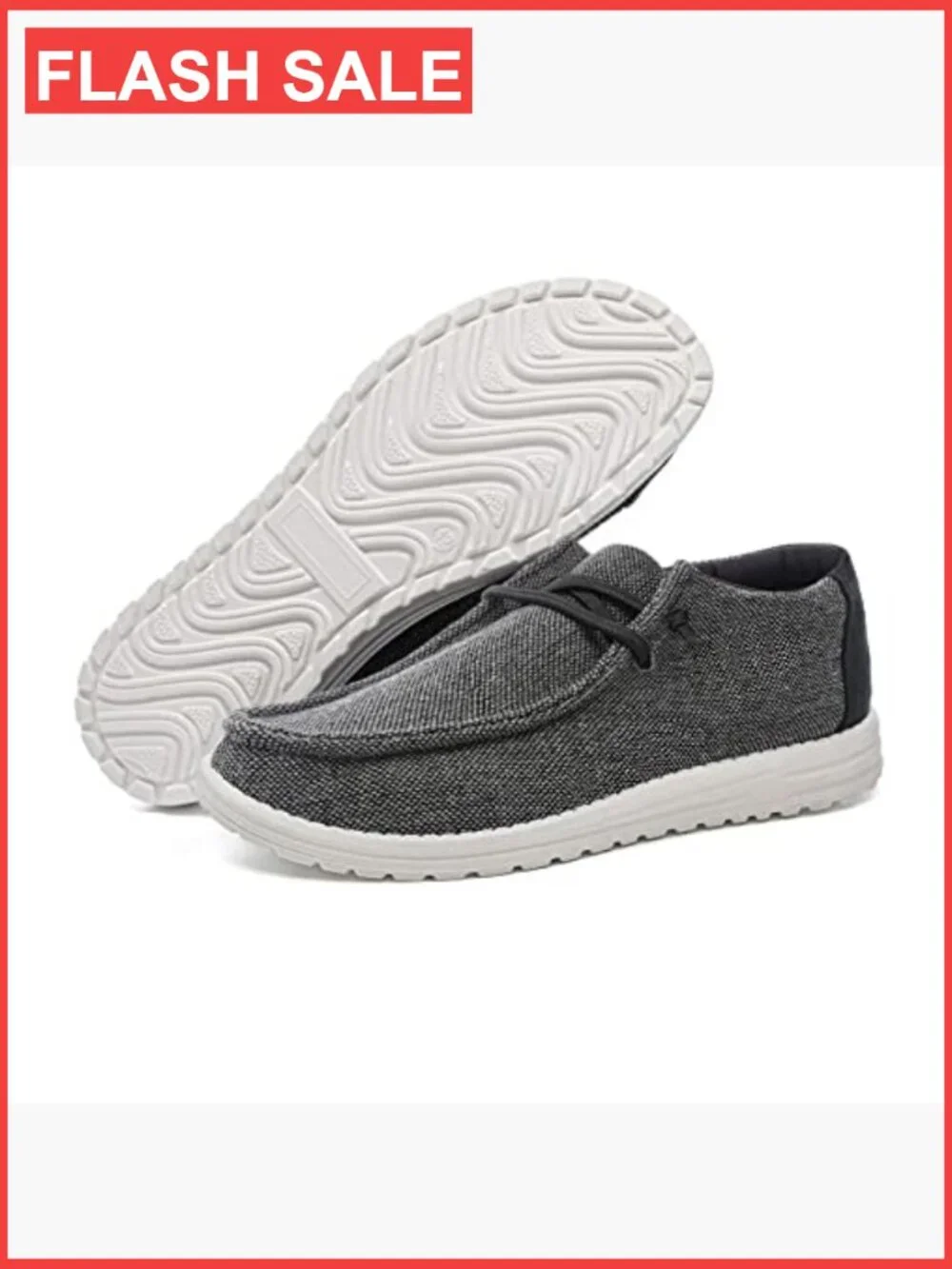 Lightweight Mens Boat Shoes Slip On Loafers Canvas Lace-up Deck Shoes Casual